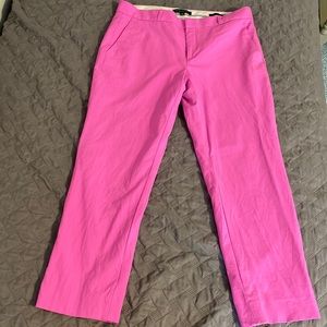 Banana Republic Avery Dress Pant Cropped Slim Fit Work Size 8 EUC Hot Pink Cute!